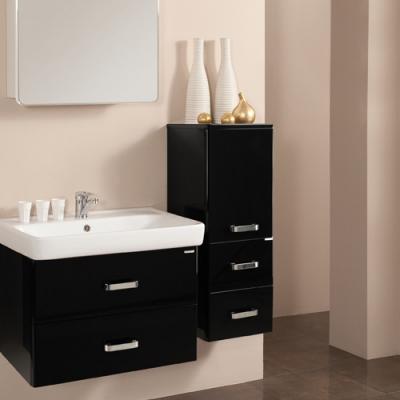 Шкаф-пенал  Акватон Полуколонна подвесная Америна, цвет черный 1A137803AM950 