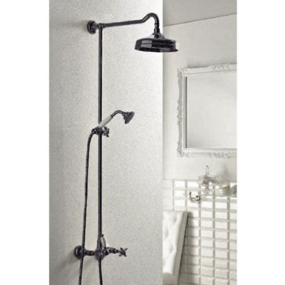 Смеситель Sbordoni Antica для душа на 3 отверстия AN154s200dxNN цвет черный никель