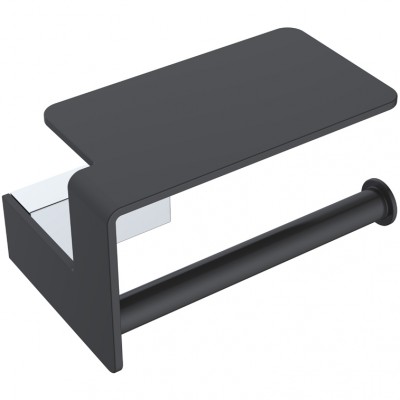 Q 10941-CR-B с полочкой Черный Хром