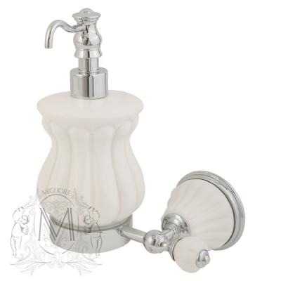 Дозатор мыла Migliore Olivia ML.OLV-60.607 BI.CR (белый/хром)