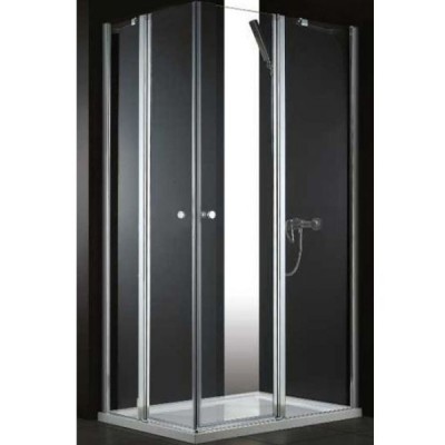 ELENA-W-AH-2-120/100-P-Cr-R профиль Хром, стекло рифленое