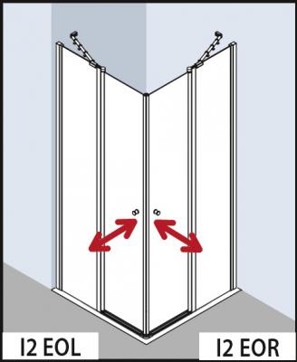 I2 EOR 080181AK (1 секция) хром/прозрачное/правая