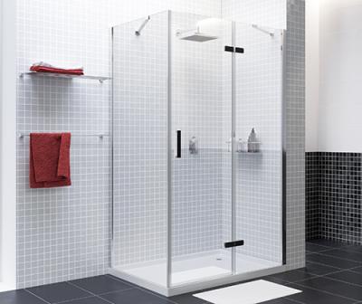Душевой уголок, прямоугольник, с правой распашной дверью Wasser Kraft Aller Black Aller 10H06RBLACK 