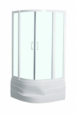 Цвет профиля — белый, цвет стекла — матовый.