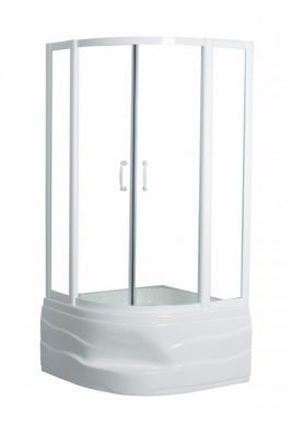 Цвет профиля — белый, цвет стекла — прозрачный.