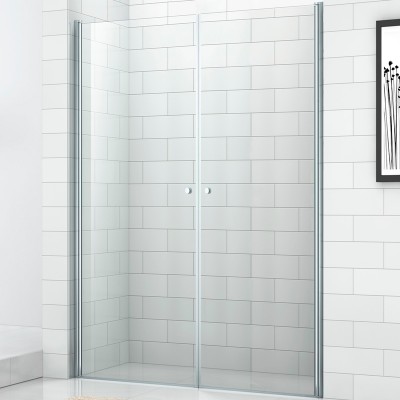 Дверь в душевую нишу Cezares  Eco  Душевая дверь в нишу  Cezares ECO-O-B-2-90-P-Cr профиль Хром стекло рифленое