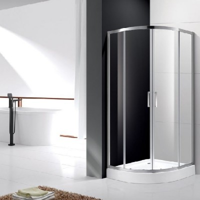 Дверь в душевую нишу Cezares  Molveno Ограждение  Molveno R-2 90х90 профиль Хром, стекло прозрачное