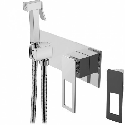 Гигиенический душ со смесителем Boheme Q 147-CRB Хром Черный 147-CRB Хром Черный