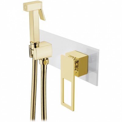 Гигиенический душ со смесителем Boheme Q 147-WG Белый Золото 147-WG Белый Золото