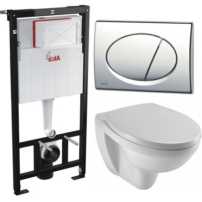 Комплект унитаза Jacob Delafon Patio с инсталляцией Alcaplast Sadromodul EDV102-00+E70021-00+AM101/1120+M71 Белый