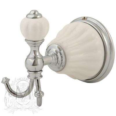 Крючок Migliore Olivia ML.OLV-60.609 BI.CR (белый/хром)