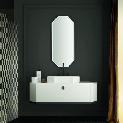 Раковина CRYSTAL 664х472х120 мм, без перелива, c 3 отверстиями для смесителя, Ceramilux, с донным клапаном, цвет бел глянец