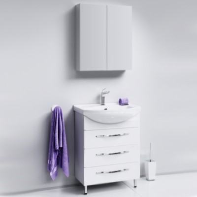 Тумба под раковину Aqwella Аллегро 65 Agr.01.06/3 Белый