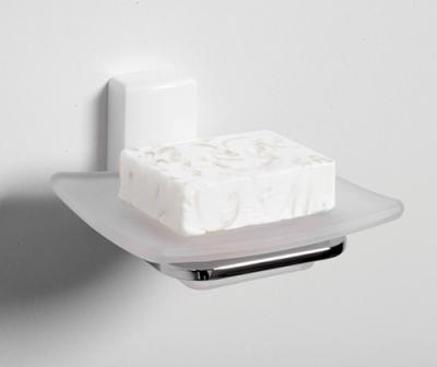 Мыльница стеклянная Wasser Kraft Leine white Leine К-5029WHITE 