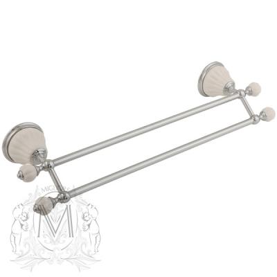 Полотенцедержатель двойной Migliore Olivia ML.OLV-60.623 BI.CR (белый/хром)