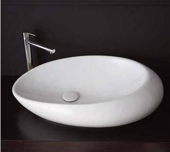 Раковина накладная Scarabeo Moai 71 8601 Белая 8601