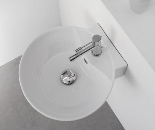 Раковина накладная, подвесная Scarabeo Thin-Line 8009R Белая