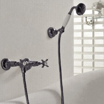 Смеситель  Sbordoni Antica для душа на 3 отверстия AN154dxNN цвет черный никель