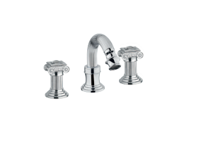 Смеситель для биде на 3 отверстия Bugnatese Olympia Kristal 8425K CR (хром)