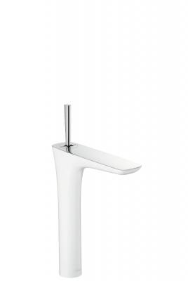 Смеситель для раковины в форме таза, однорычажный Hansgrohe PuraVida 15066400 Белый/хром