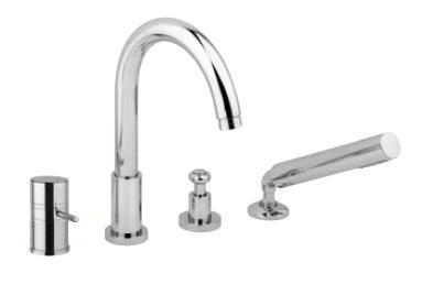 Смеситель на борт ванны  на 4 отверстия Bugnatese Sirio 6755 CR (хром)