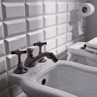 Смеситель  Sbordoni Antica для биде на 3 отверстия AN146NN цвет черный никель