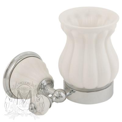 Стакан Migliore Olivia ML.OLV-60.602 BI.CR (белый/хром)