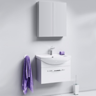 Тумба под раковину Aqwella Аллегро 65 подвесная Agr.01.06/1 Белый