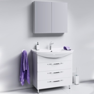 Тумба под раковину Aqwella Аллегро 85 Agr.01.08/3 Белый