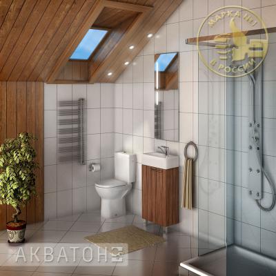 Тумба под раковину Акватон Эклипс 46 Н 1A172601EK560 эбони темный