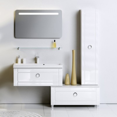 Тумба под раковину Aqwella Инфинити 100 подвесная Inf.01.10/001/W Белый 