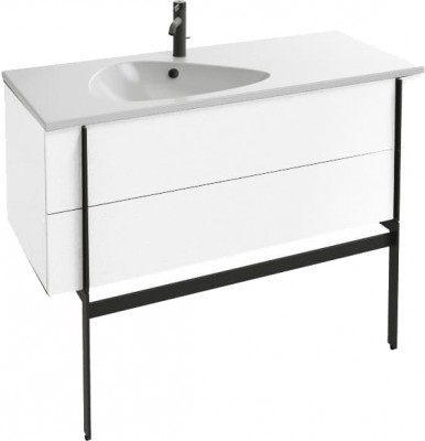 Тумба под раковину Jacob Delafon Nouvelle Vague 120 подвесная 2 ящика EB3035-N18 Белый глянец