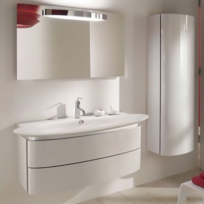 Тумба под раковину Jacob Delafon Presquile 100 подвесная 2 ящика EB1104-G1C Белый глянец