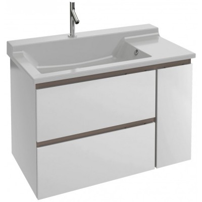 Тумба под раковину Jacob Delafon Soprano 96 подвесная EB1331-N18 Белая глянцевая