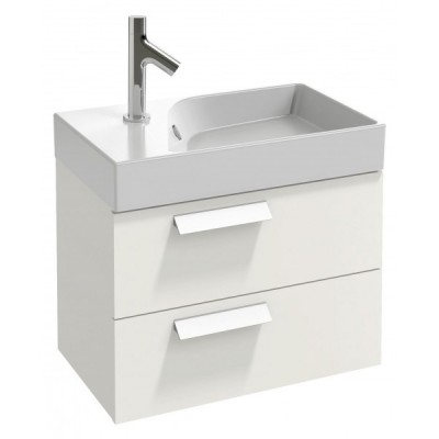 Тумба под раковину Jacob Delafon Rythmik 60x46 подвесная 2 ящика EB1301-G1C Белая глянцевая
