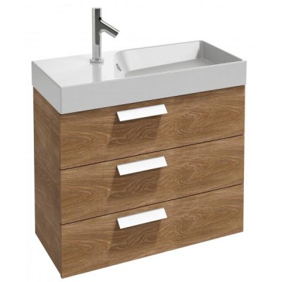 Тумба под раковину Jacob Delafon Rythmik 80x36 подвесная 3 ящика EB1308-E10 Квебекский дуб