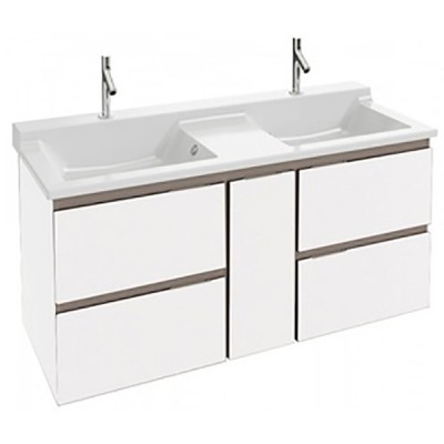 Тумба под раковину Jacob Delafon Soprano 140 подвесная  EB1332-N18 Белый глянец