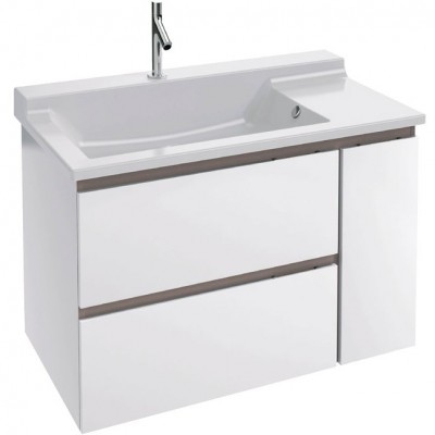 Тумба под раковину Jacob Delafon Soprano 76 подвесная EB1330-N18  Белый блестящий