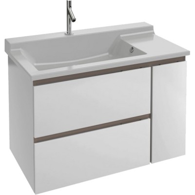 Тумба под раковину Jacob Delafon Soprano 96 подвесная 3 ящика EB1334-N18 Белый блестящий