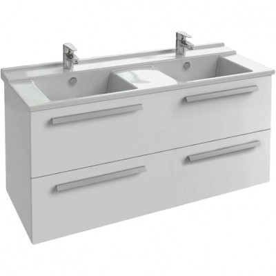 Тумба под раковину Jacob Delafon Struktura 117 подвесная 2 ящика EB1279-N18 Белый блестящий