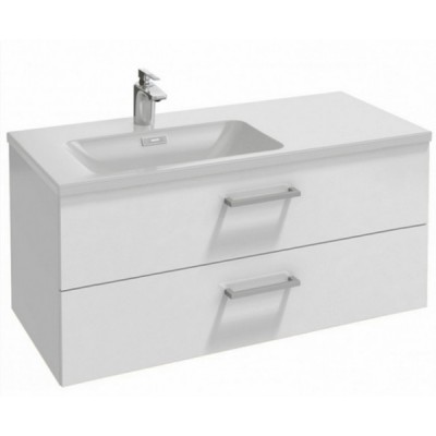 Тумба под раковину Jacob Delafon Vox 100 2 ящика изогнутые ручки EB2075-R1-N18 L Белый глянец