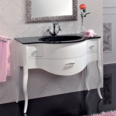 Тумба с раковиной  Variante Lady bianco perla frassinato nero 
