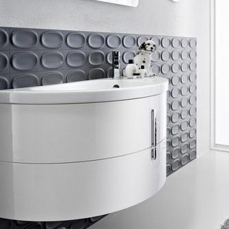 Тумба с раковиной IdeaGroup Moon BC775 Bianco Lucidi