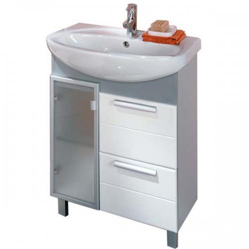 Тумба под раковину 560-1.24 Альтаир 75   1A056001AR310 бело-серый